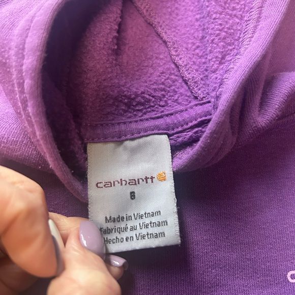 Carhartt Kids Purple Logo Hoodie - Picture 2 of 3
